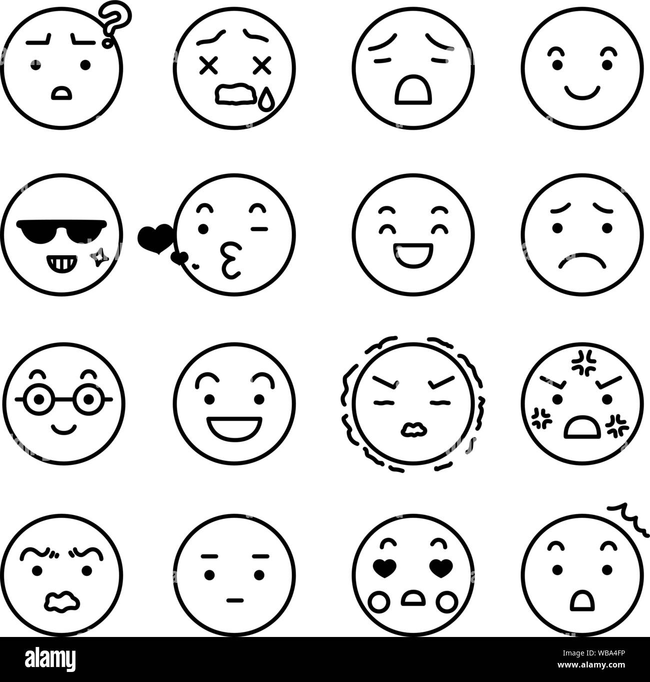 C'est une illustration de l'émoticone ronde Illustration de Vecteur