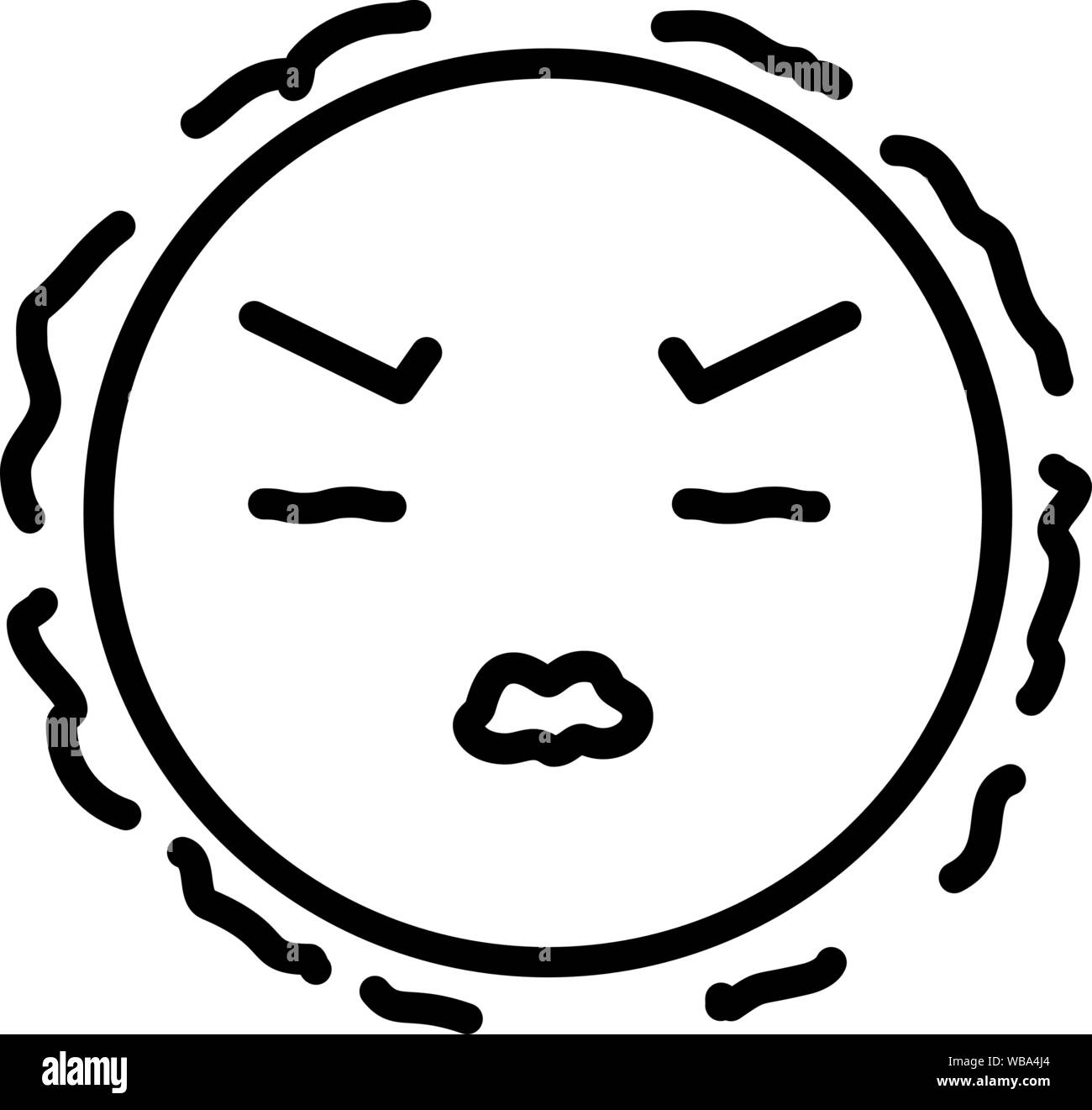 C'est une illustration de l'émoticone ronde Illustration de Vecteur