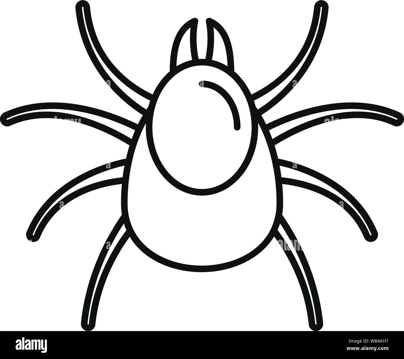 L'icône d'acariens Insectes. Insecte contour acarien vecteur icône pour web design isolé sur fond blanc Illustration de Vecteur