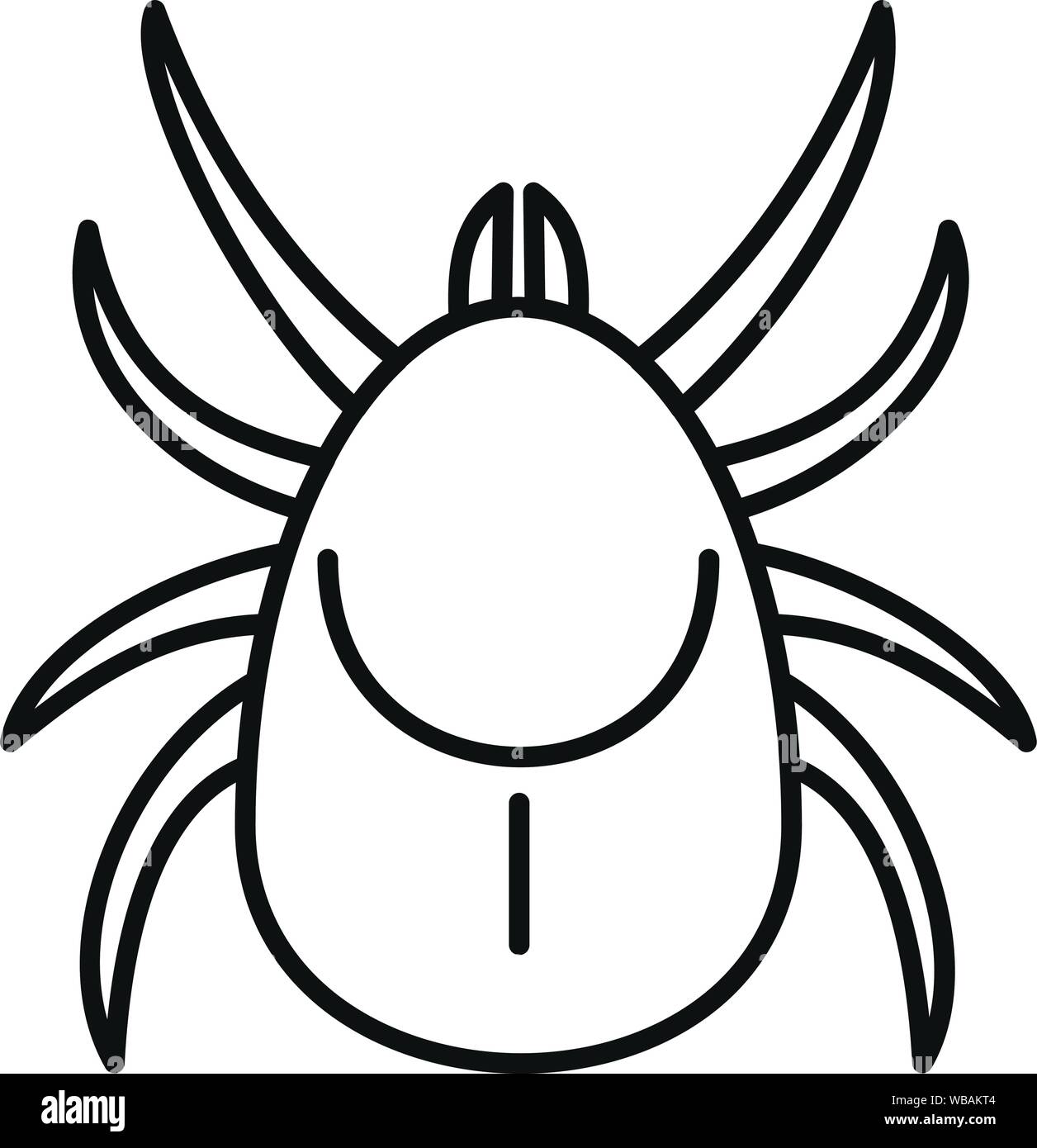 L'icône d'acariens parasites. L'icône Contour parasite acarien vecteur pour la conception web isolé sur fond blanc Illustration de Vecteur