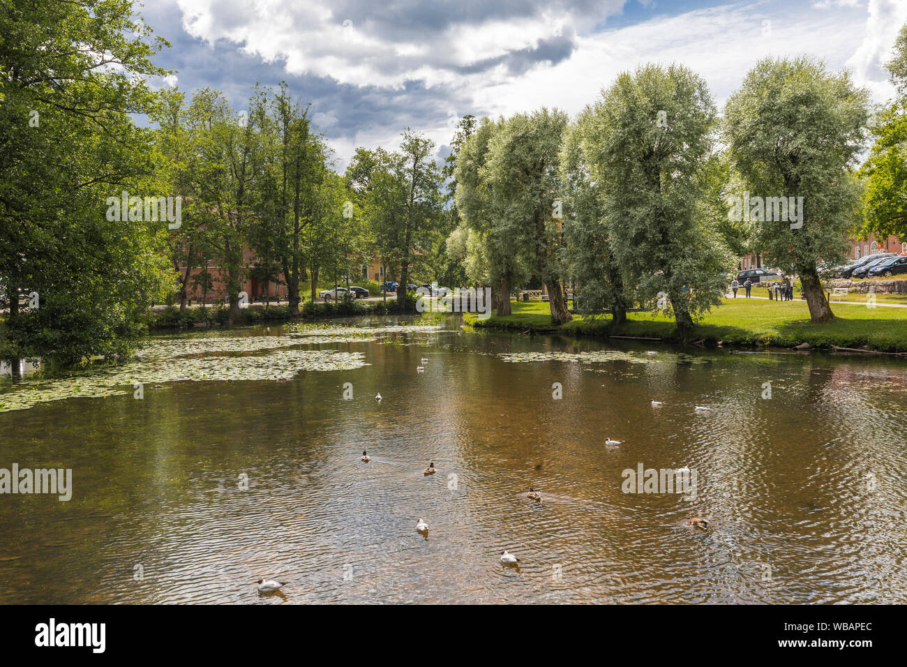 Fiskars, l'ancien village de Raasepori iron works, le sud de la Finlande. Banque D'Images