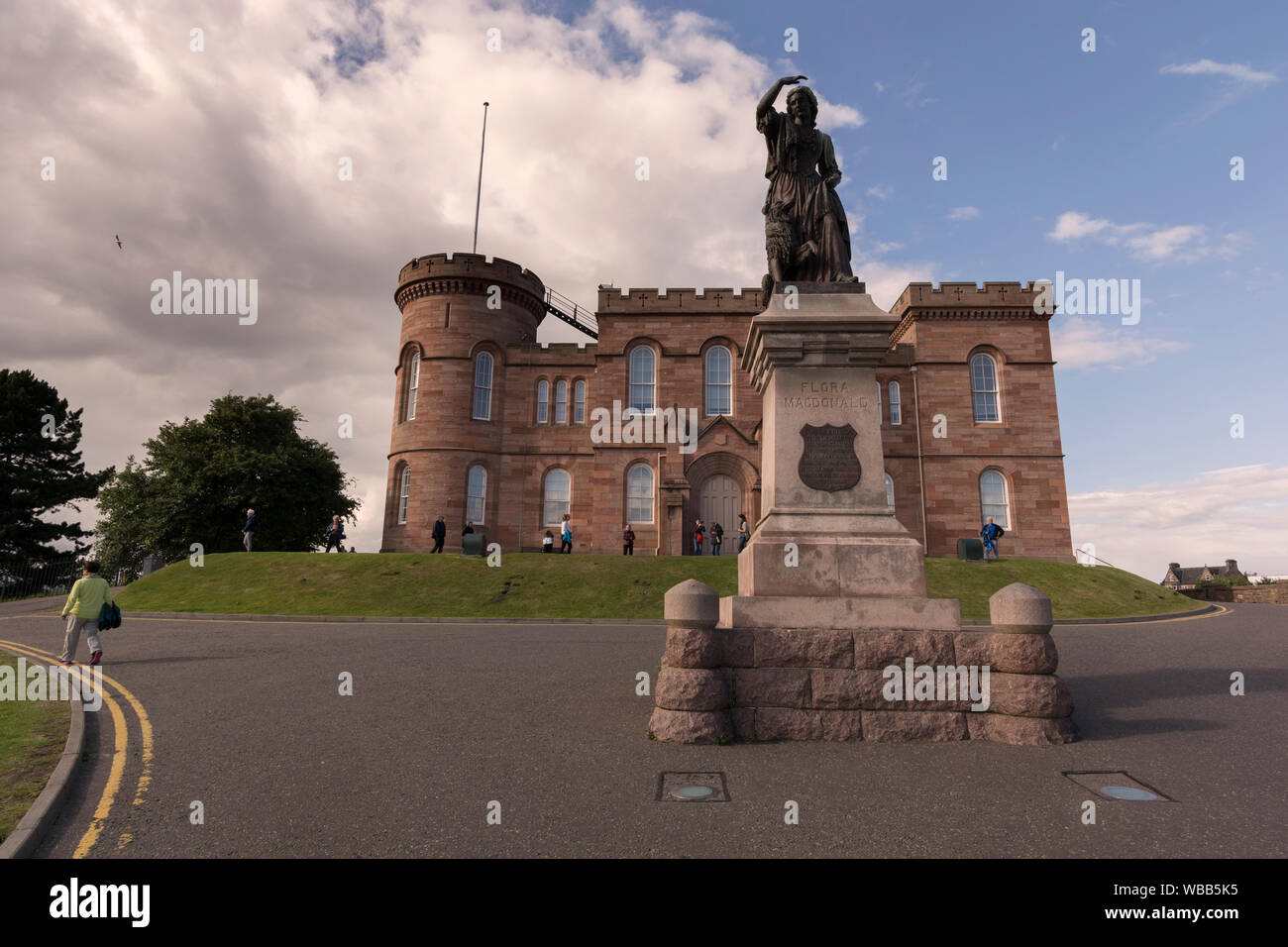 Sculpture à Flora Macdonald. Le château d'Inverness (Chambre des Sheriff Court). Construit en 1836 par l'architecte William Burn. Inverness. Highlands. L'Ecosse Banque D'Images