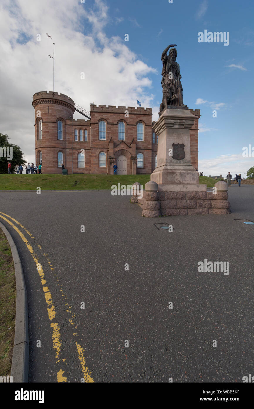 Sculpture à Flora Macdonald. Le château d'Inverness (Chambre des Sheriff Court). Construit en 1836 par l'architecte William Burn. Inverness. Highlands. L'Ecosse Banque D'Images