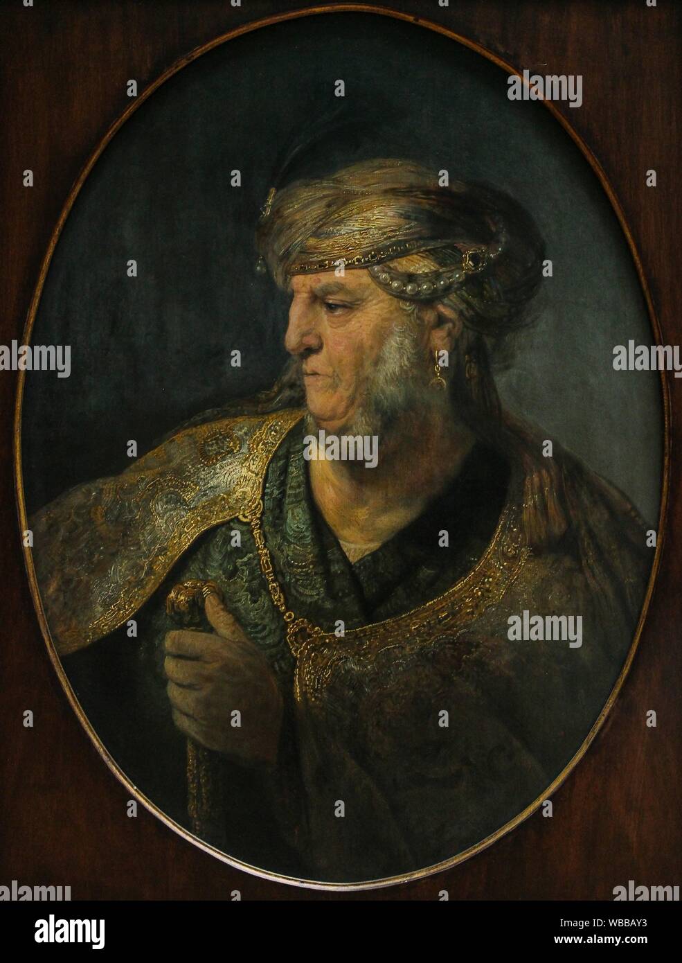 Tableau Impression Sur Toile – Homme En Costume Oriental – Rembrandt Van Rijn (rvr95)