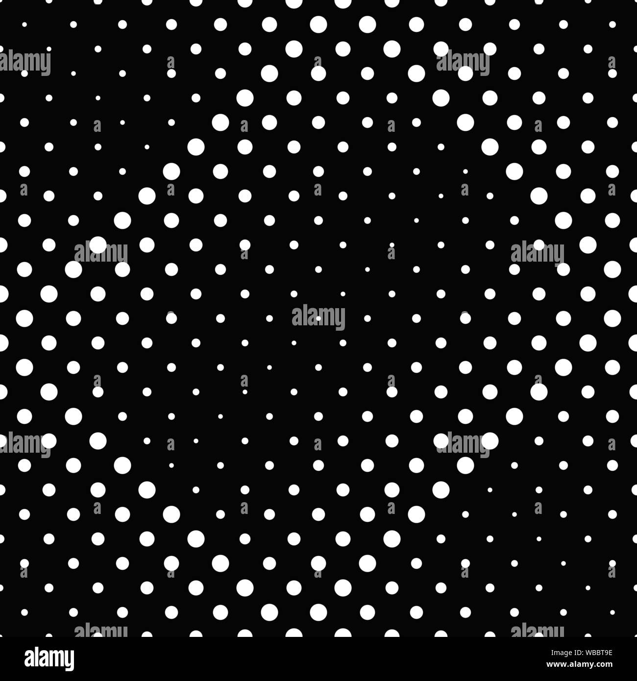 Motif de cercles - Fond noir et blanc abstrait vector design graphique à partir de points Illustration de Vecteur
