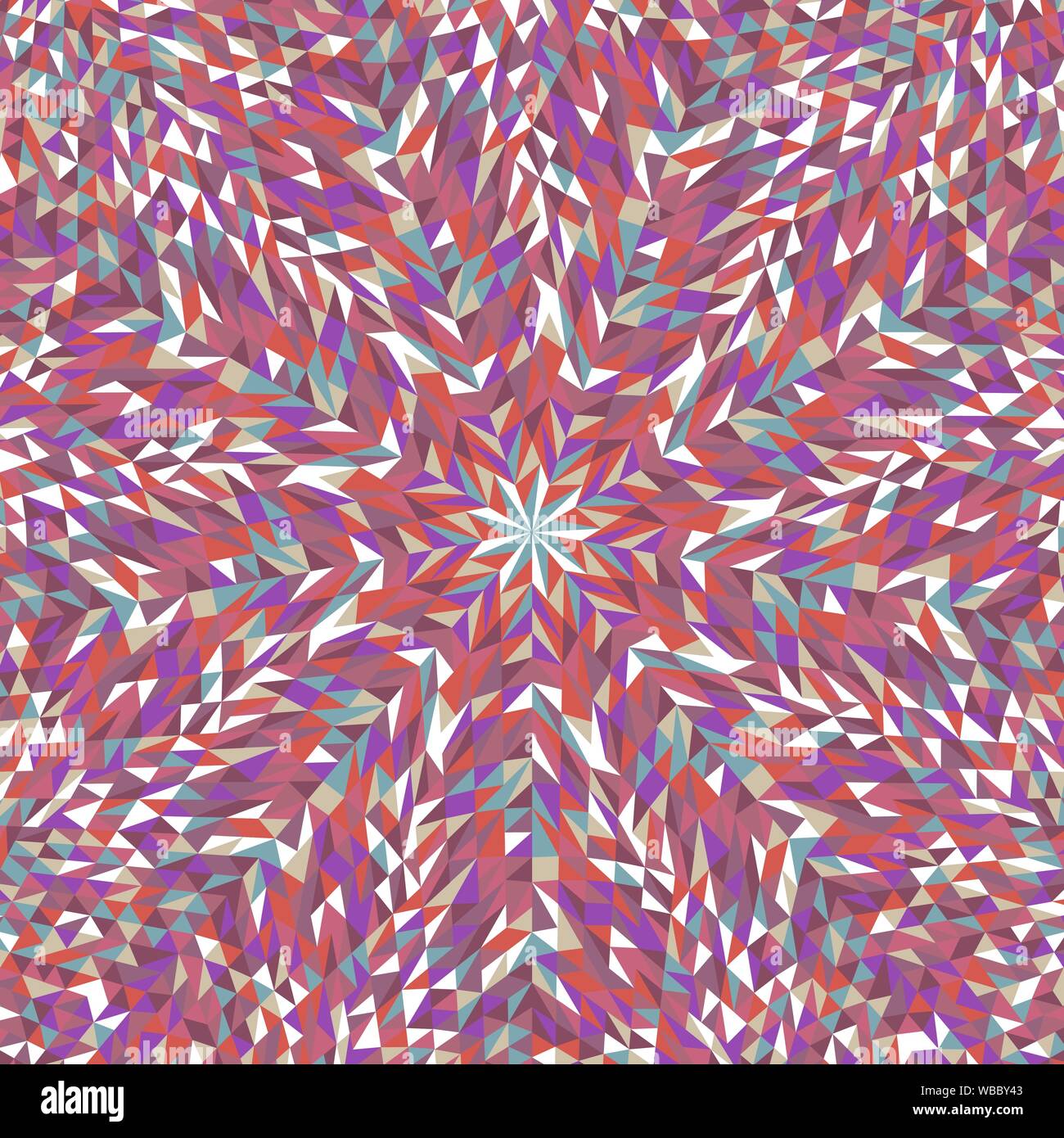 Sol carrelé ronde hypnotique - fond mosaïque motif polygonal circulaire psychédélique colourful abstract vector graphic design de carreaux géométriques Illustration de Vecteur