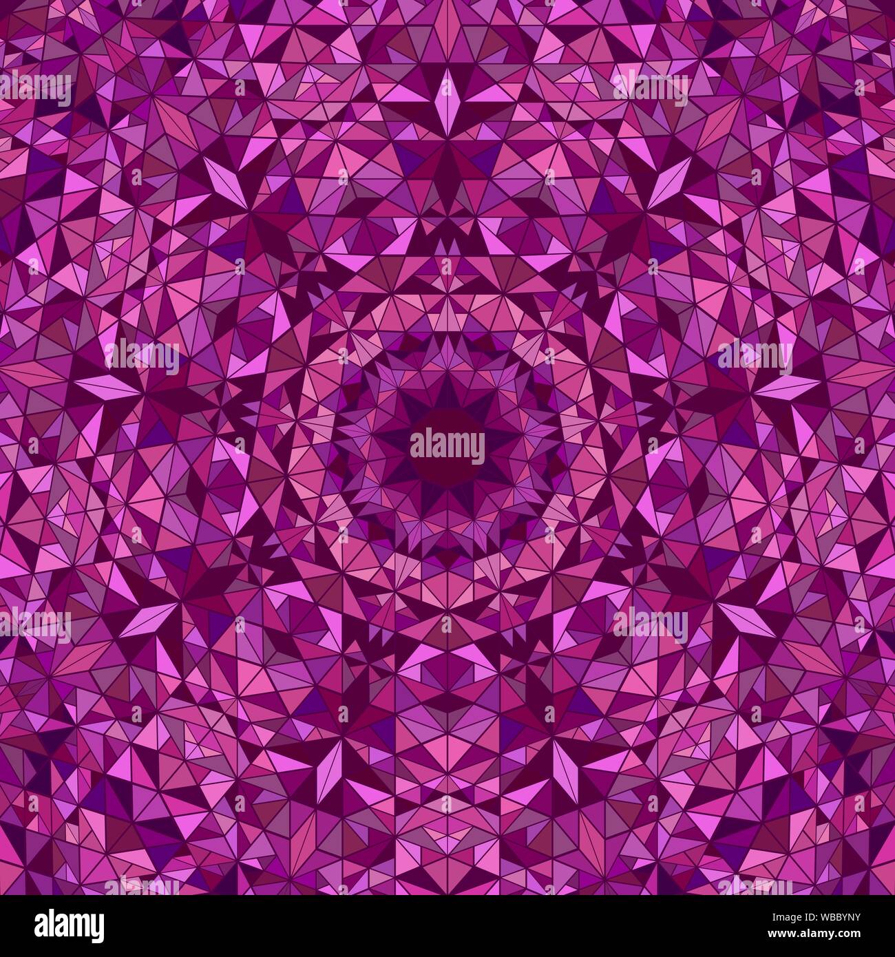 Géométrie dynamique en mosaïque radial - fond mandala circulaire colorée avec carreaux de triangle d'illustration vectorielle Illustration de Vecteur