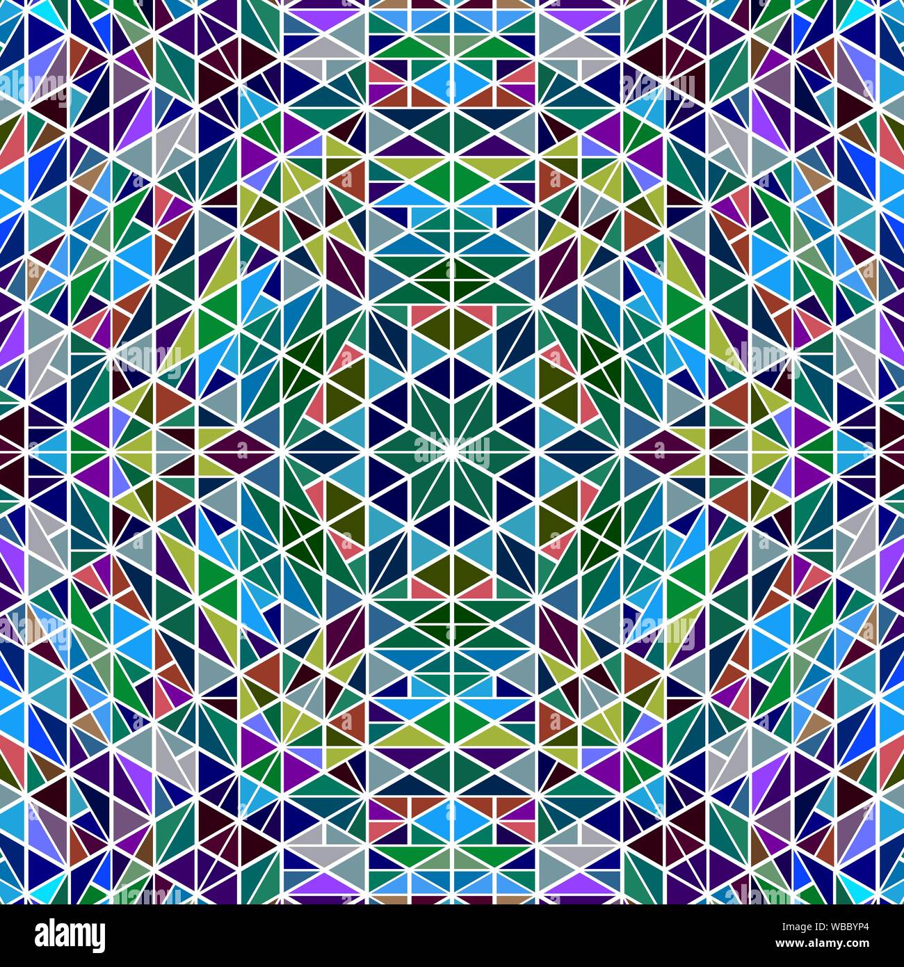 Mosaïque Mosaïque dynamique - conception d'arrière-plan coloré psychédélique circulaire graphique vectoriel avec carreaux de triangle Illustration de Vecteur