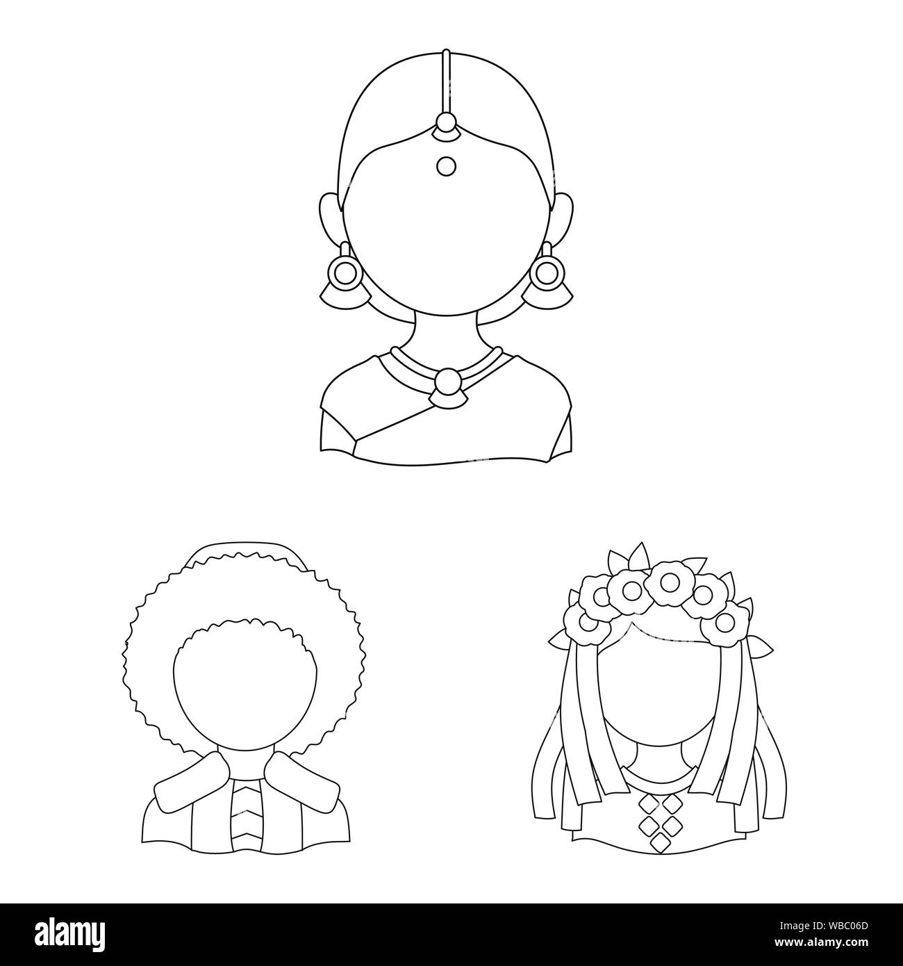 Objet isolé d'imitateur et symbole résident. Collection d'imitateur et symbole de la culture web. Illustration de Vecteur