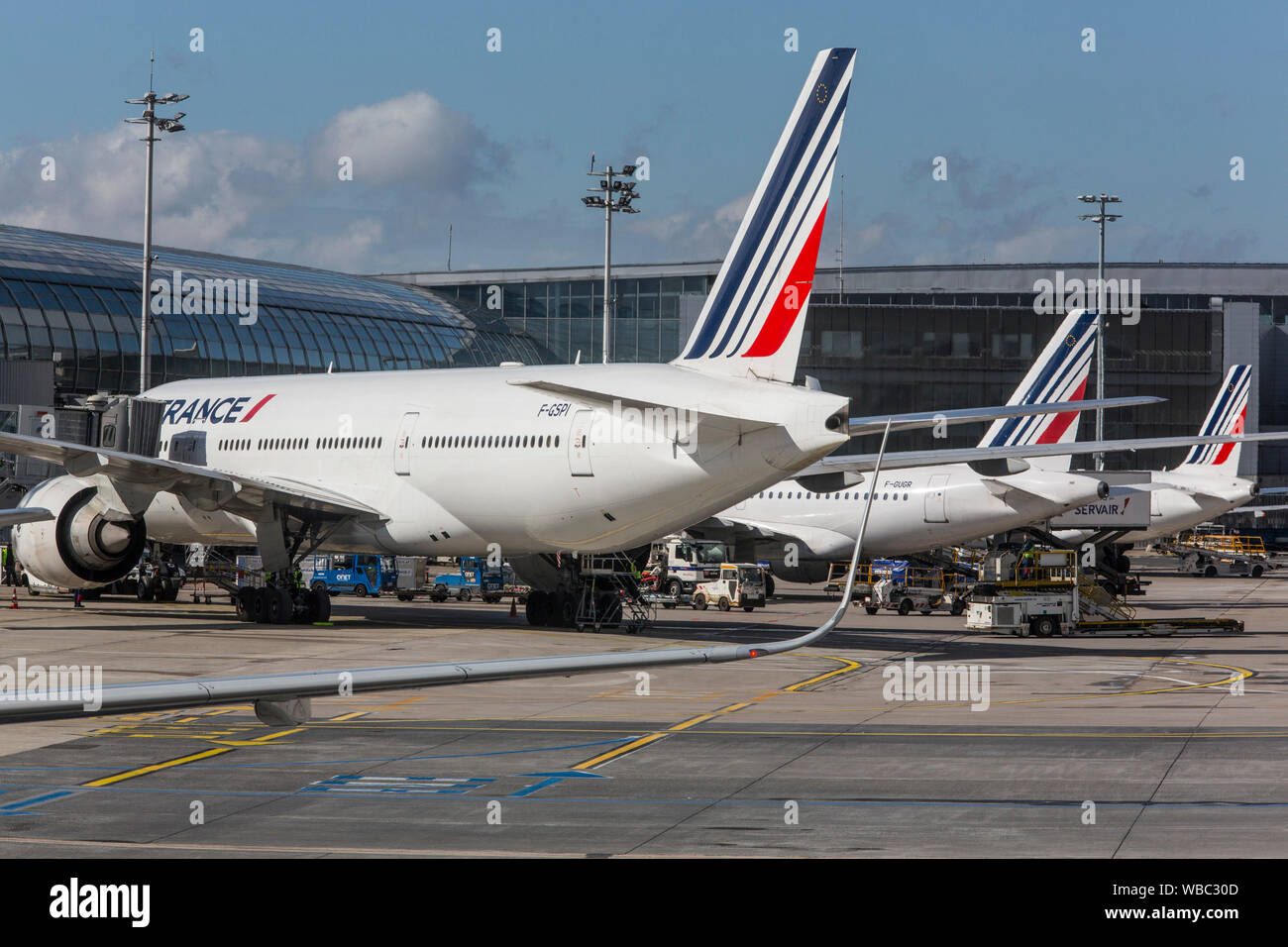 Les AVIONS D'AIR FRANCE À ROISSY AIRPORT Banque D'Images