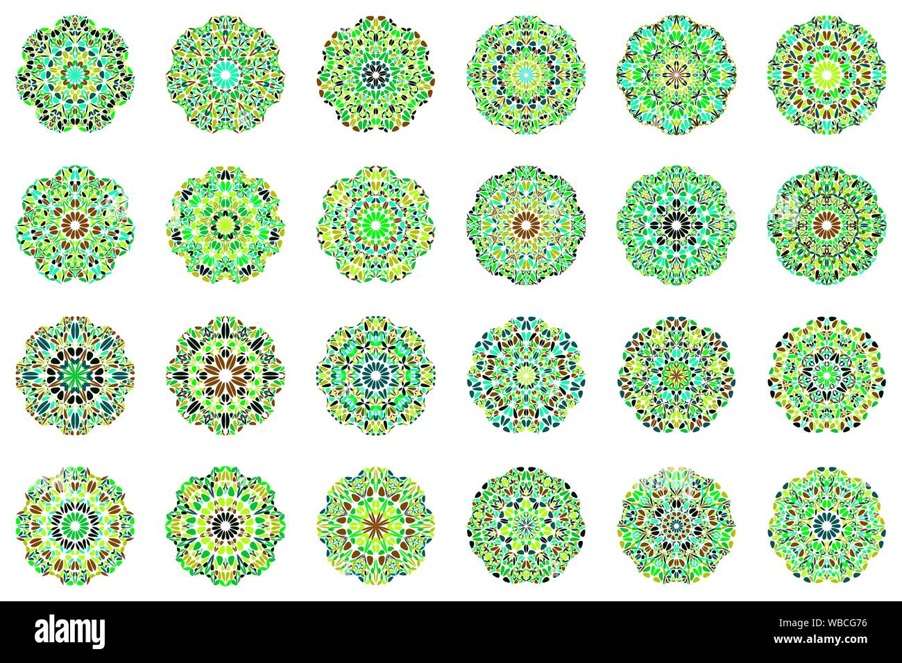 Download Abstract colorful flower mandala symbol set - résumé ...