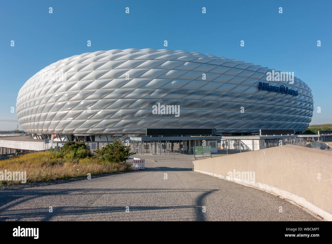 L'Allianz Arena, stade de football de Munich, Bavière, Allemagne Banque D'Images