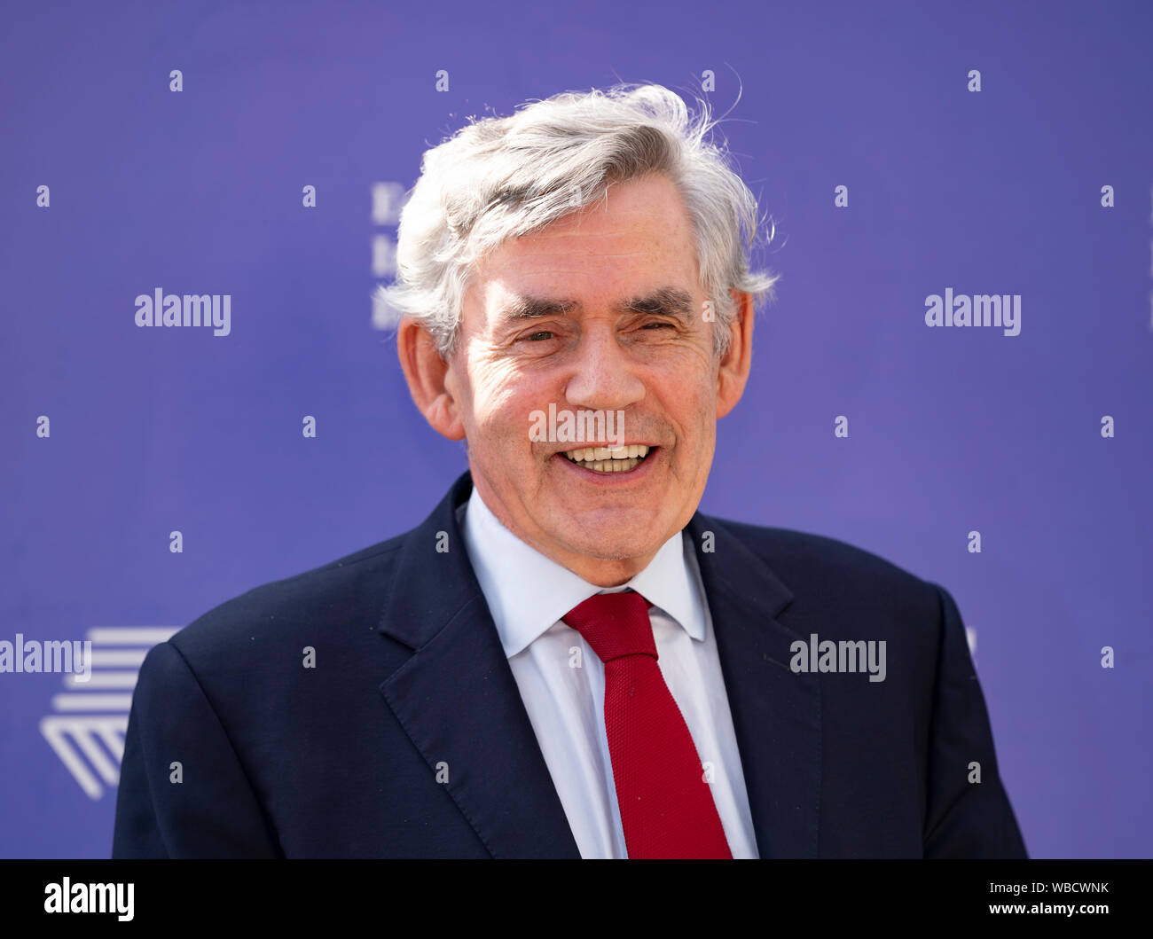 Edinburgh, Ecosse, Royaume-Uni. 26 août 2019. Gordon Brown se rend à la Edinburgh International Book Festival. Iain Masterton/Alamy Live News. Banque D'Images