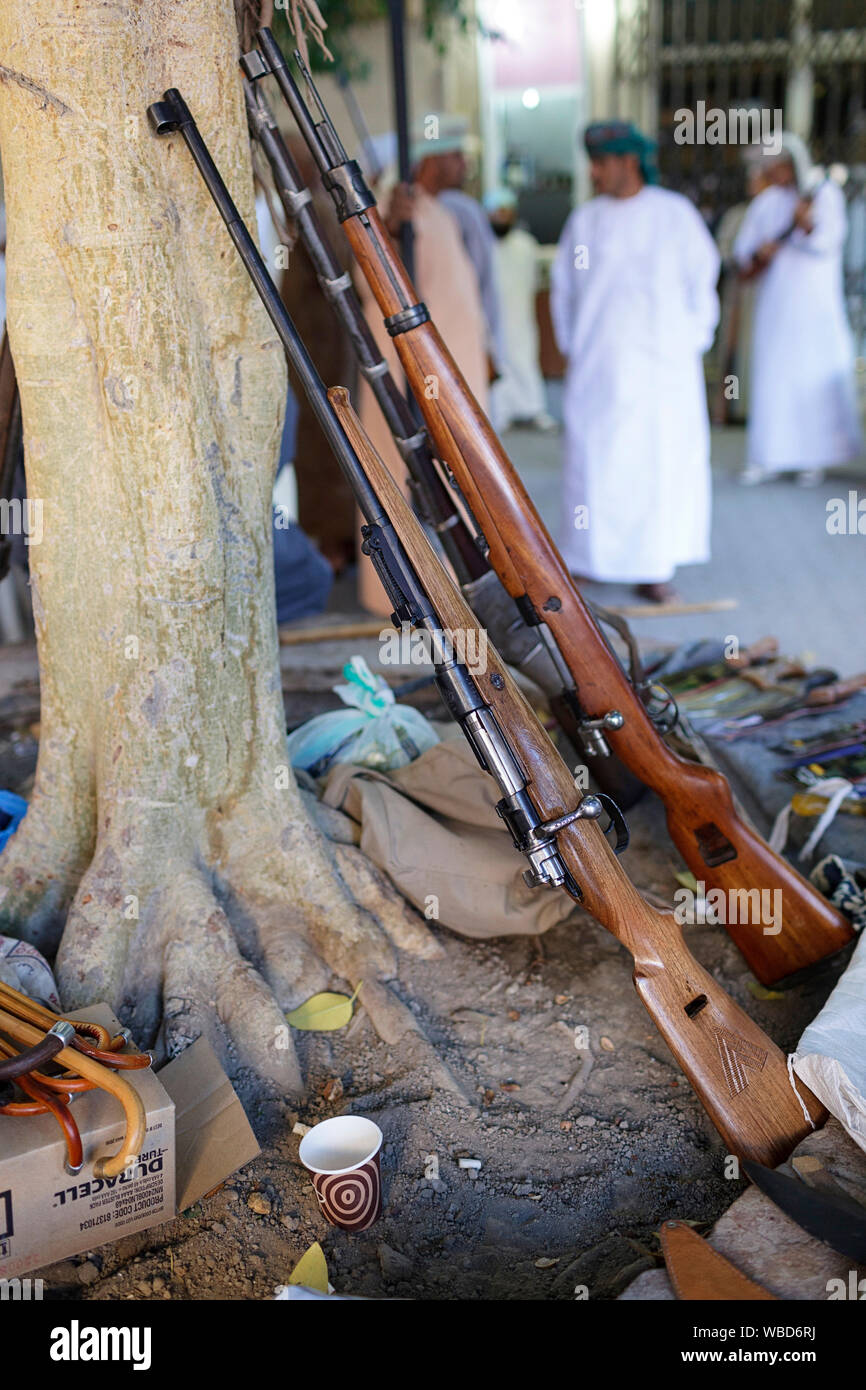 Marché aux bestiaux, Nizwa, Sultanat d'Oman Banque D'Images