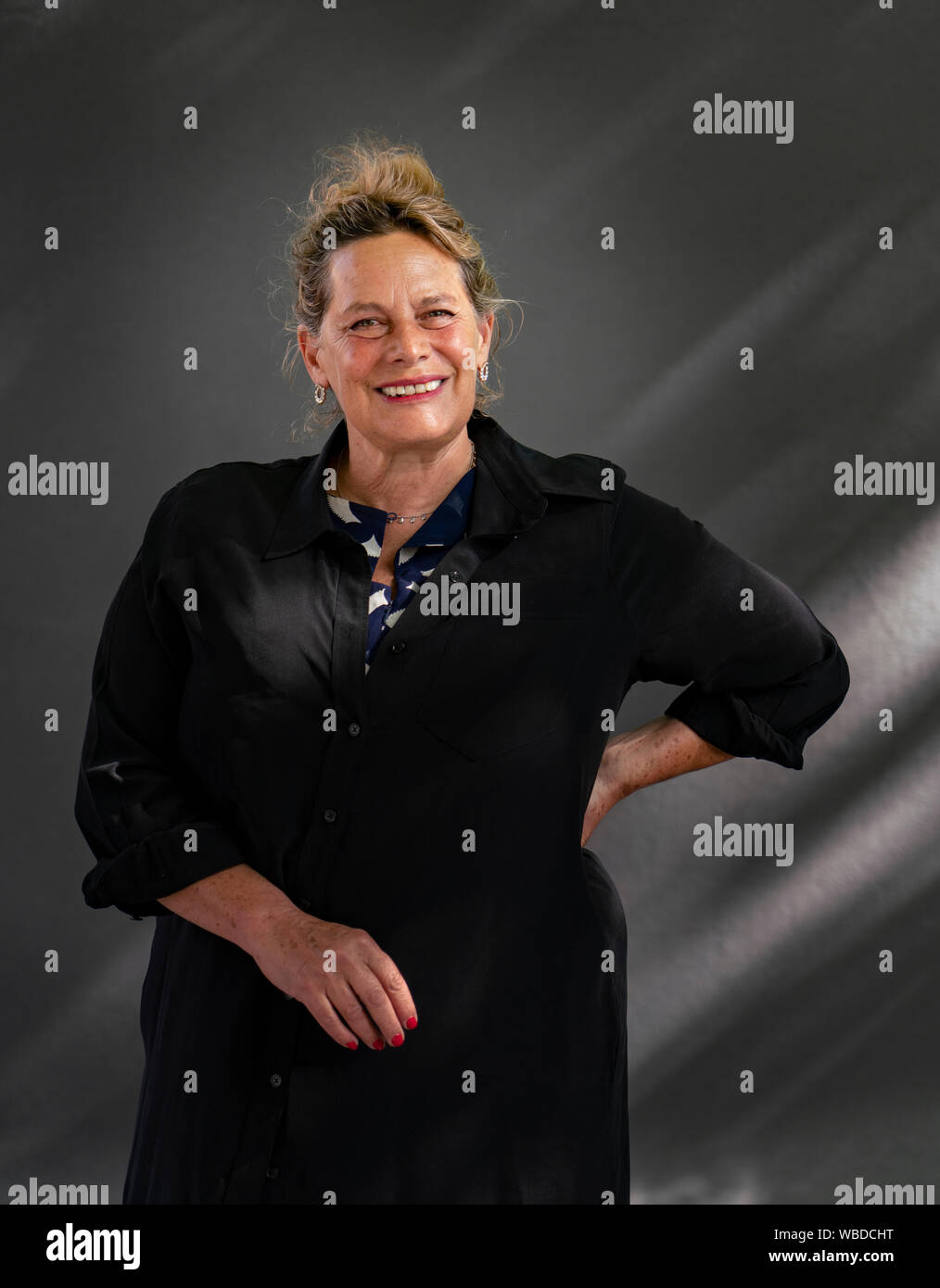 Edinburgh, Ecosse, Royaume-Uni. 26 août 2019. Deborah Levy le prix Booker longue liste auteur. Son nouveau livre l'homme qui a tout vu, suit jeune historien Saul Adler à Berlin Est en 1989.. Iain Masterton/Alamy Live News. Banque D'Images