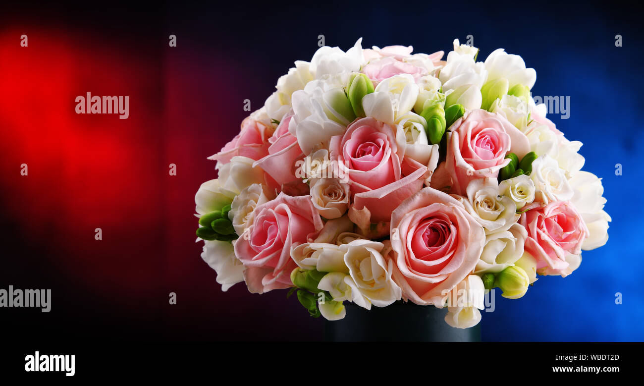 La composition avec bouquet de mariage. Banque D'Images