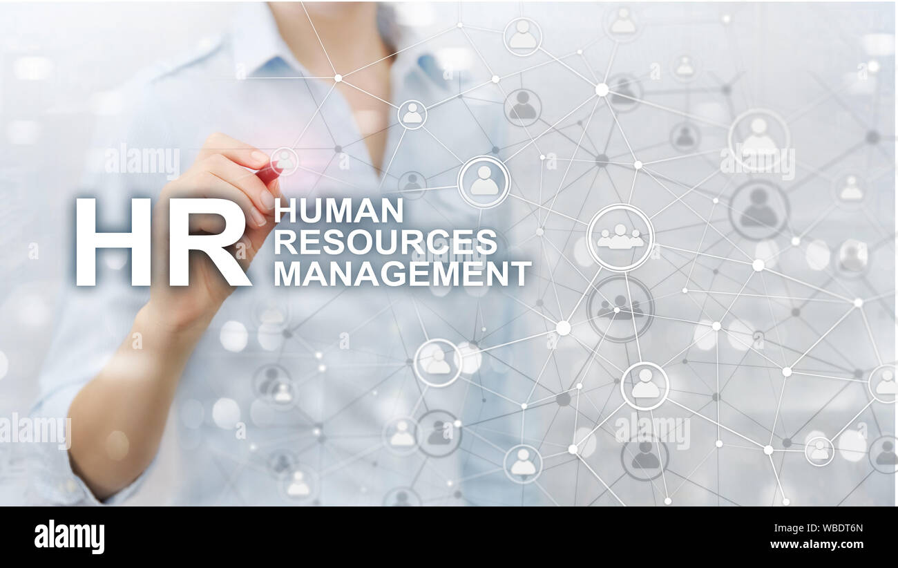 La gestion des ressources humaines, RH, Team Building et de recrutement concept sur arrière-plan flou Banque D'Images