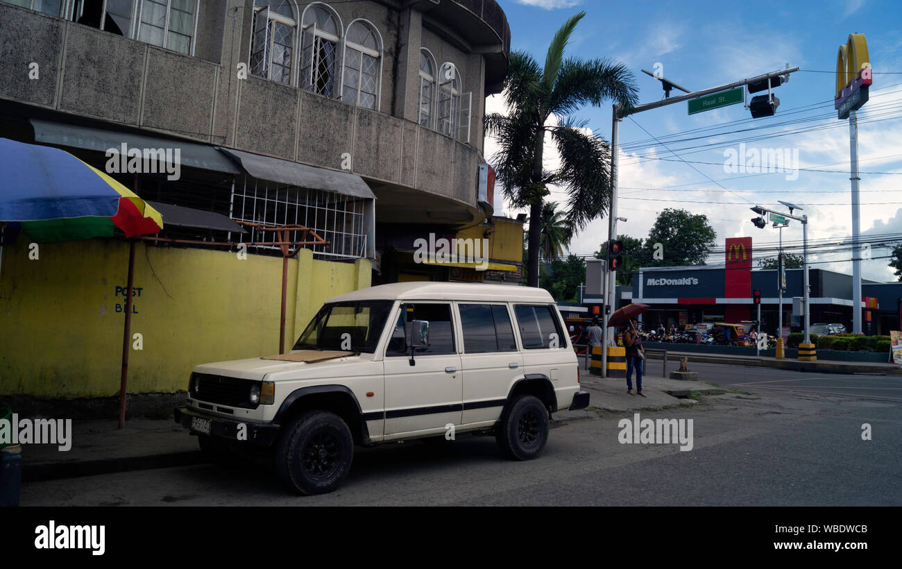 Scène de rue à Tacloban City, Philippines Banque D'Images