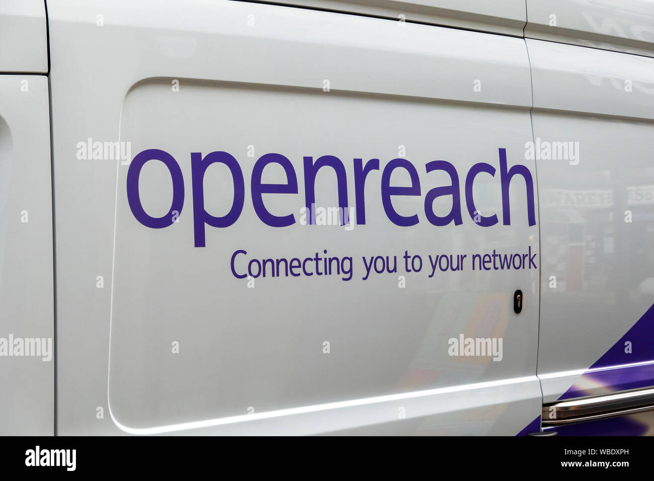 Openreach UK service de télécommunication ingénieurs van Banque D'Images