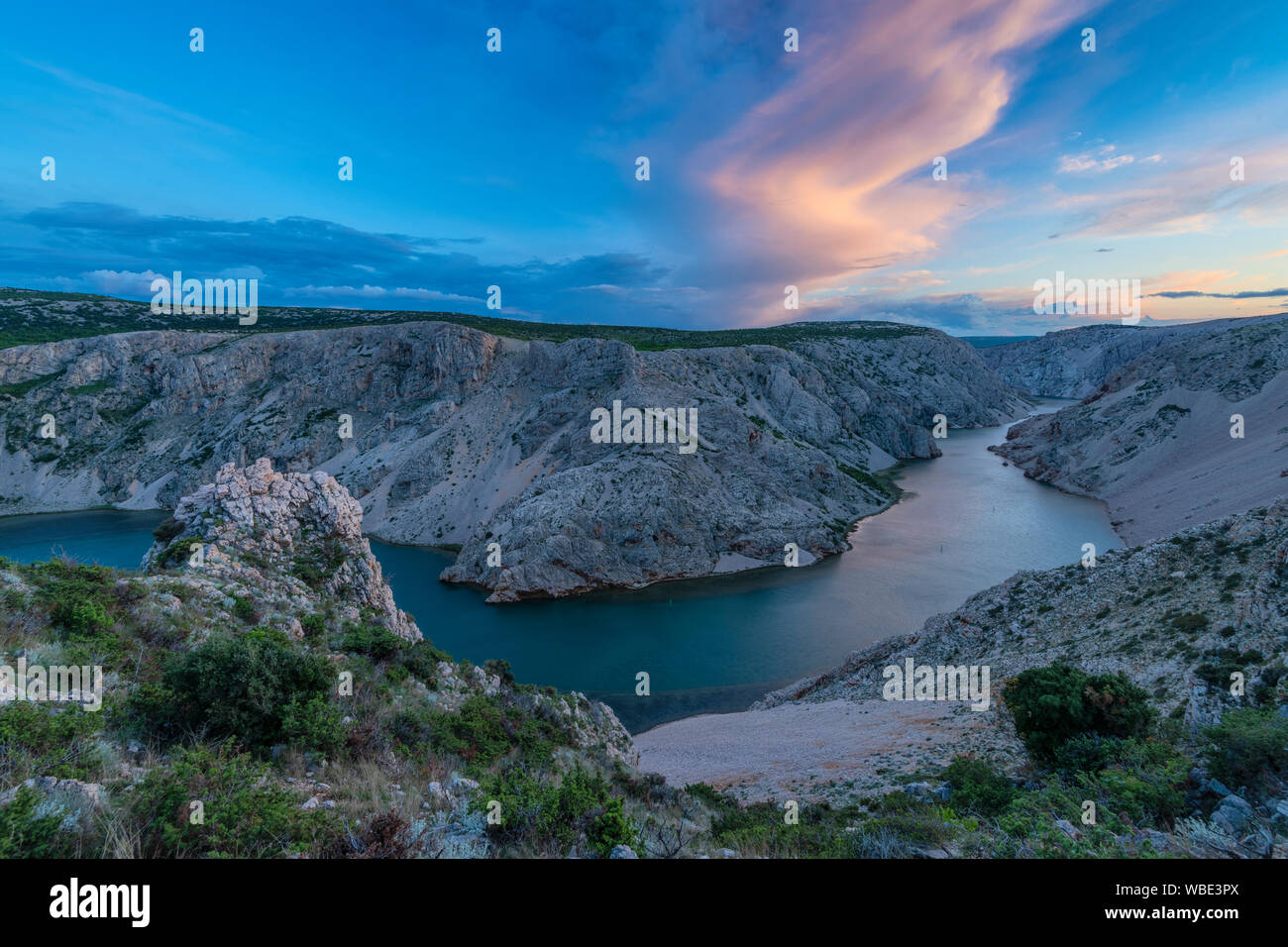 L'Europe, European, l'Europe de l'Est ; Europe du sud-est ; des Balkans, la Dalmatie, Croatie, Canyon Zrmanja, près de Starigrad Banque D'Images