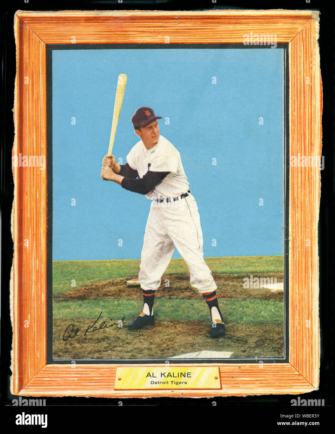 Joueur de baseball Hall of Fame Al Kaline joue avec les Tigers de Détroit dans la ligue américaine dans les années 1950 et 1960. Banque D'Images