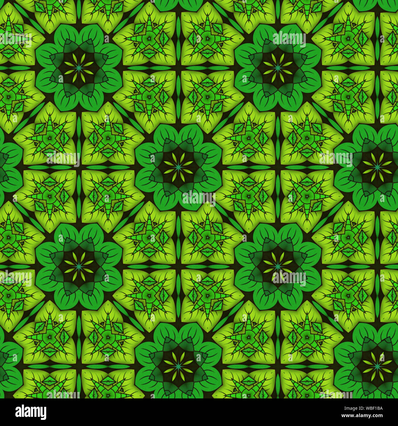 Des formes intéressantes et couleurs pour créer un modèle de conception symétrique qui peut être carrelées en toute transparence pour l'utiliser comme tissu ou textile, ou un papier peint fond Banque D'Images