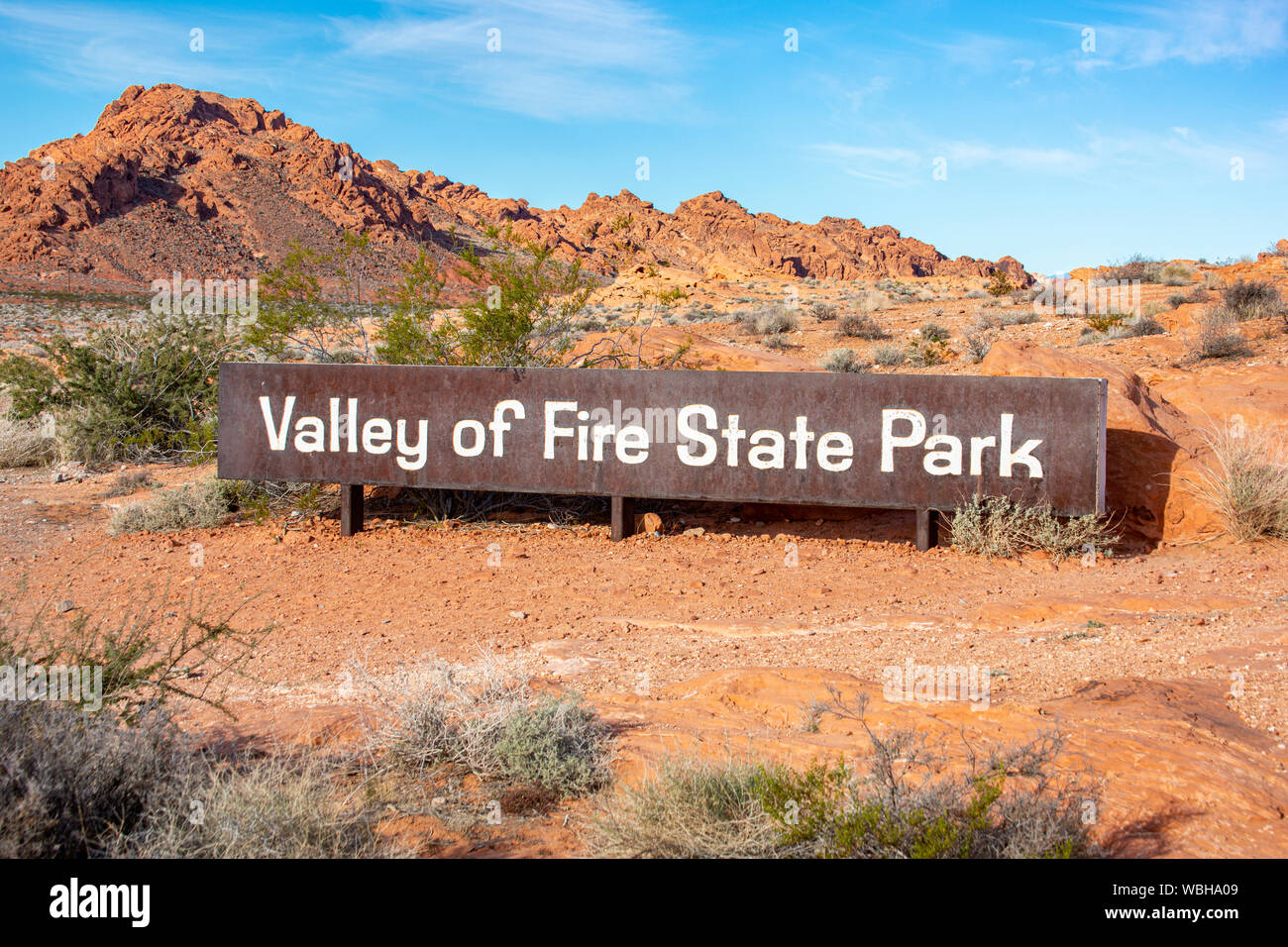 Inscrivez-vous à la Vallée de Feu State Park, Nevada. Banque D'Images