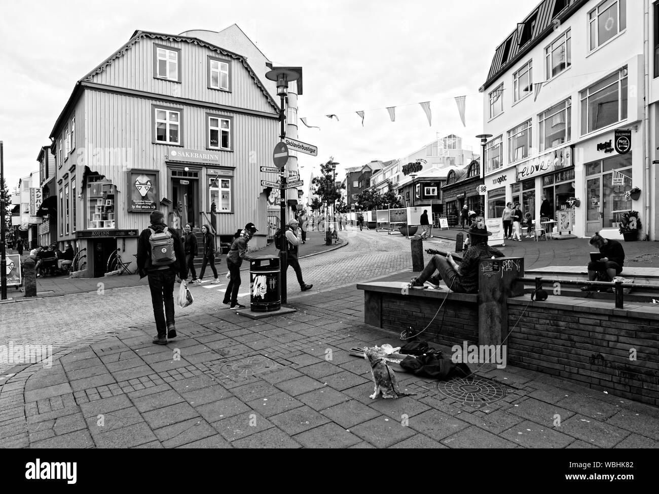 Reykjavik en Islande Banque D'Images