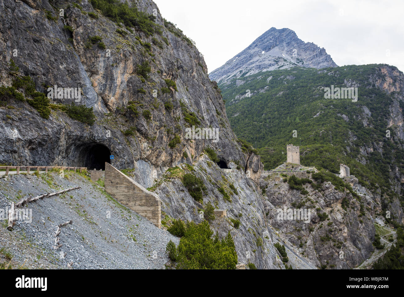 Tours de Fraele (Torri di Fraele), Valdidentro, au nord, de la Valteline Lombardie, Italie Banque D'Images