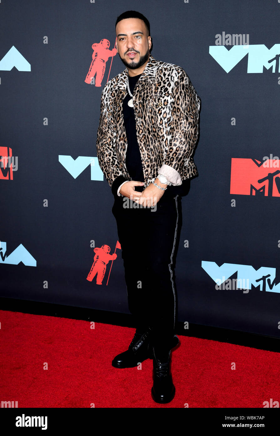 Montana français fréquentant les MTV Video Music Awards 2019 qui a eu lieu au Prudential Center de Newark, New Jersey. Banque D'Images