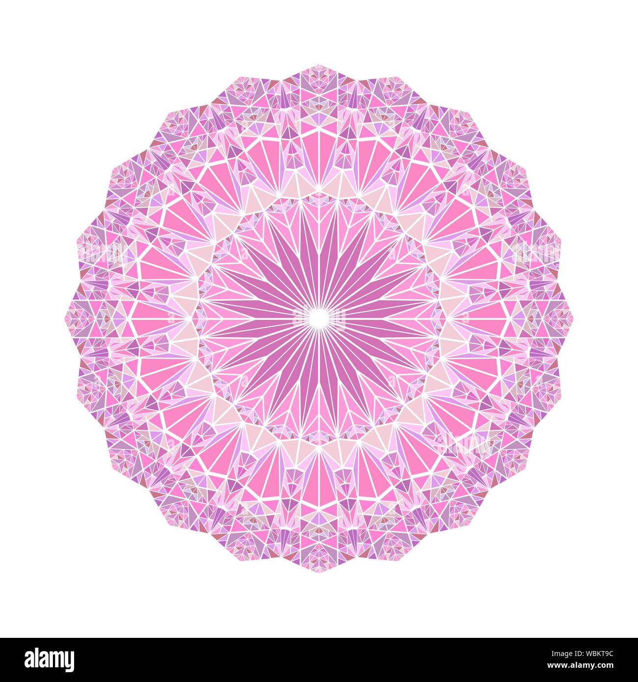Triangle coloré ornement géométrique mosaïque mandala circulaire ronde d'ornement abstrait - élément du vecteur Illustration de Vecteur