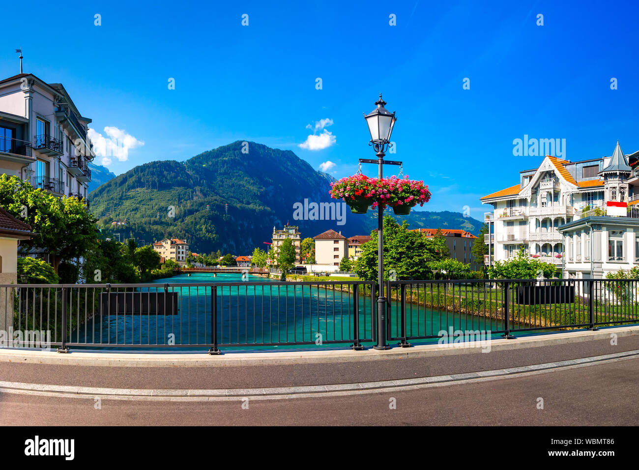 Vieille ville de Interlaken, Suisse Banque D'Images