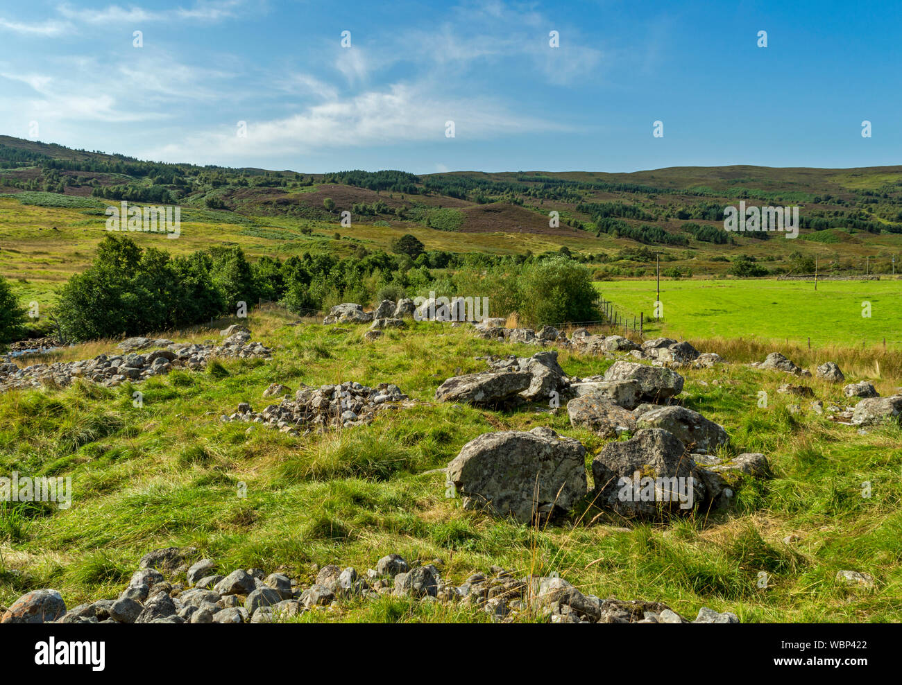 Église CROICK HOMESTEAD SUTHERLAND ECOSSE TELFORD PARLEMENTAIRE 1825 L'ÉGLISE DE PIERRES ÉPARPILLÉES UN ÂGE DE FER BROCH PRÈS DE L'ÉGLISE Banque D'Images