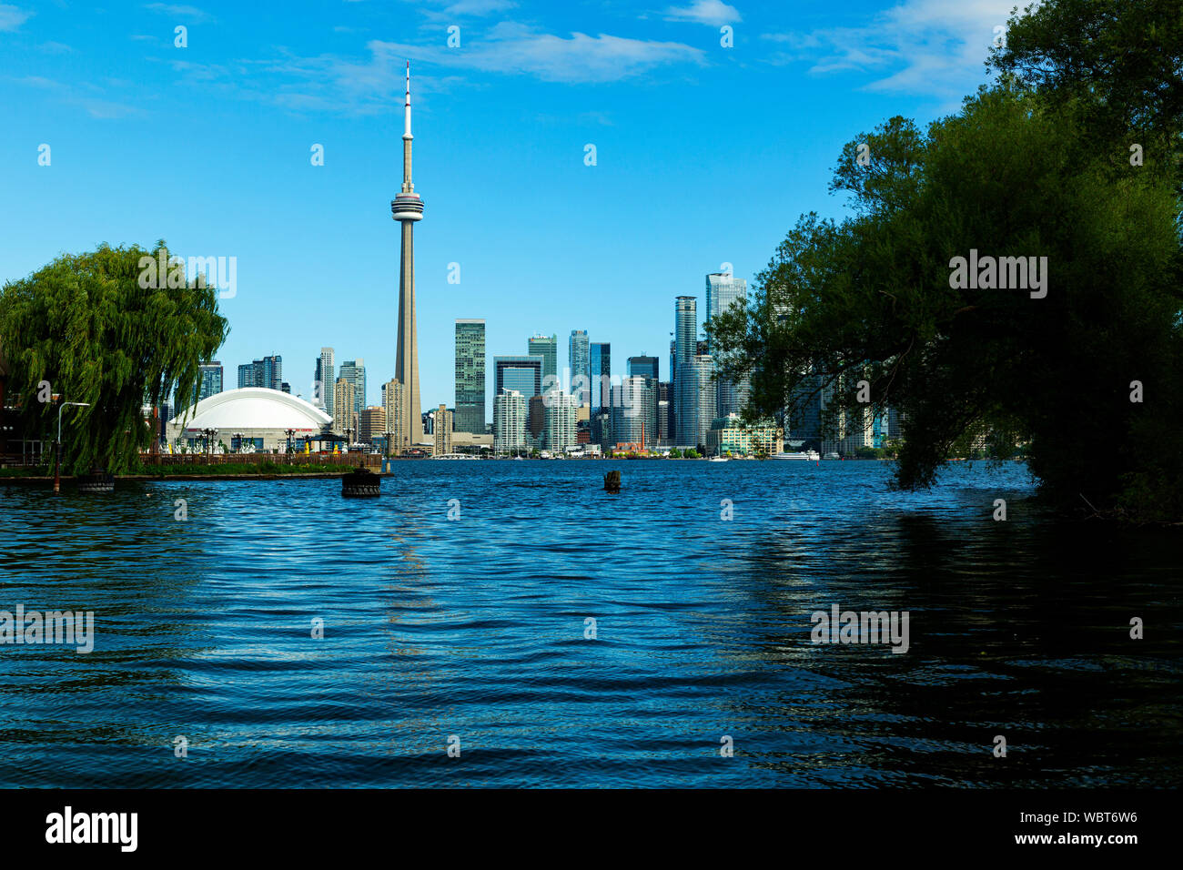 Toronto Ontario Canada 2019 vue depuis l'île de Toronto. Banque D'Images