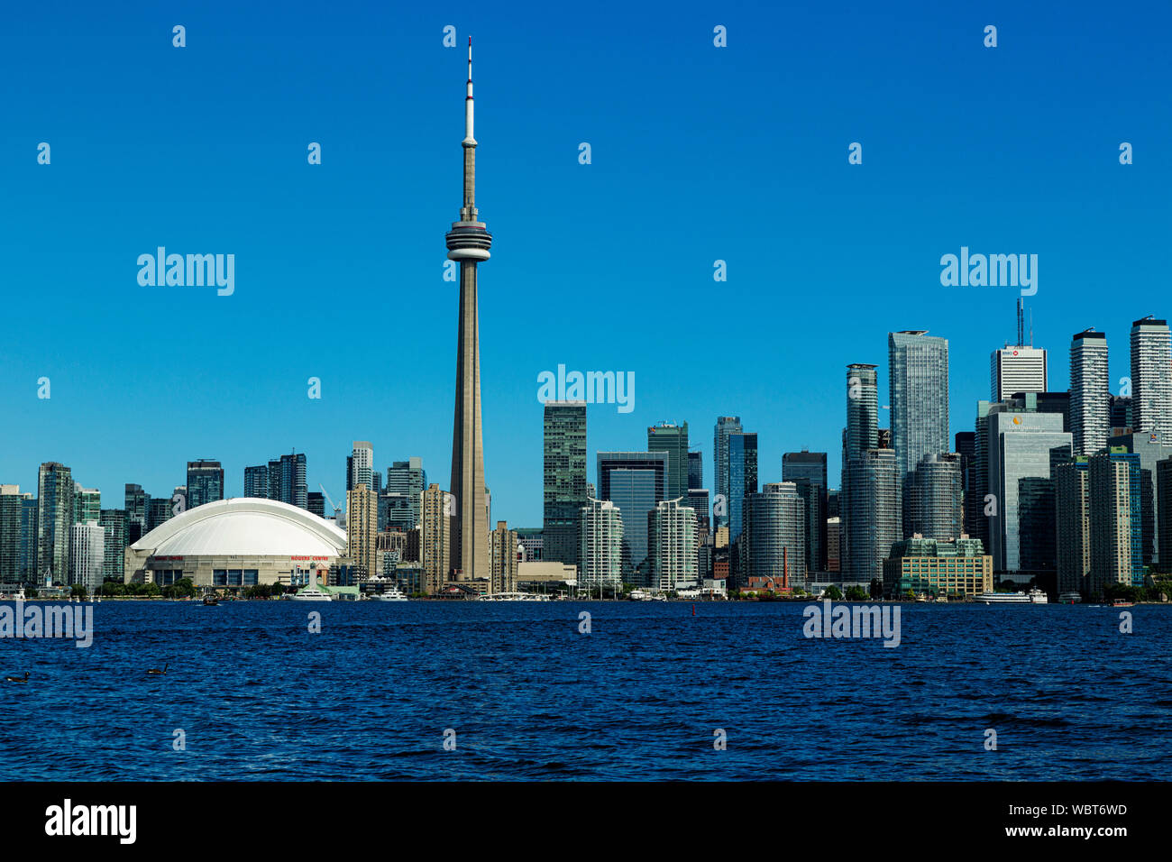 Toronto Ontario Canada 2019 vue depuis l'île de Toronto. Banque D'Images