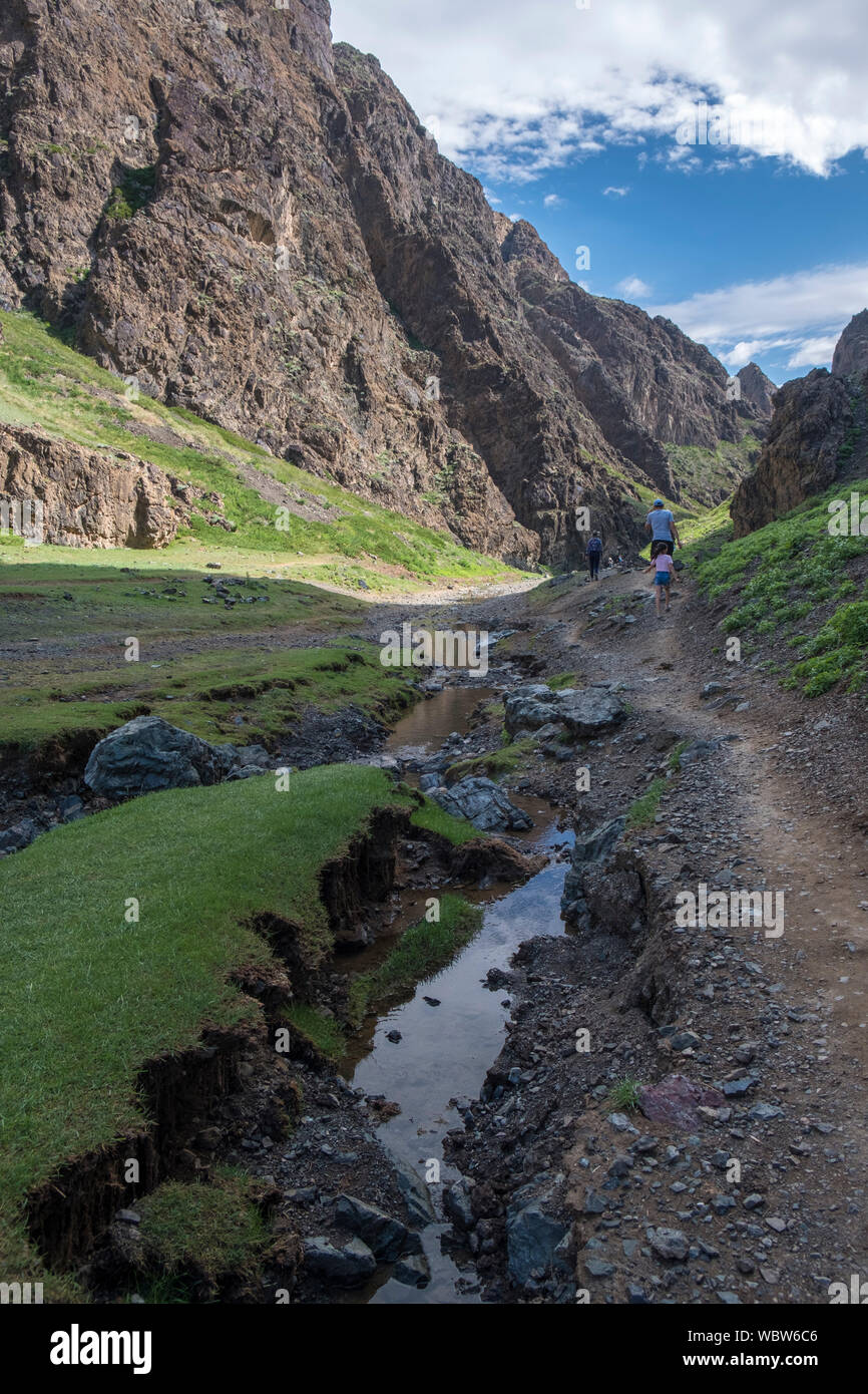 Yolyn Am est une gorge étroite et profonde dans l'Gurvan Saikhan montagnes du sud de la Mongolie. La vallée est nommé d'après le gypaète, qui est appelé Y Banque D'Images