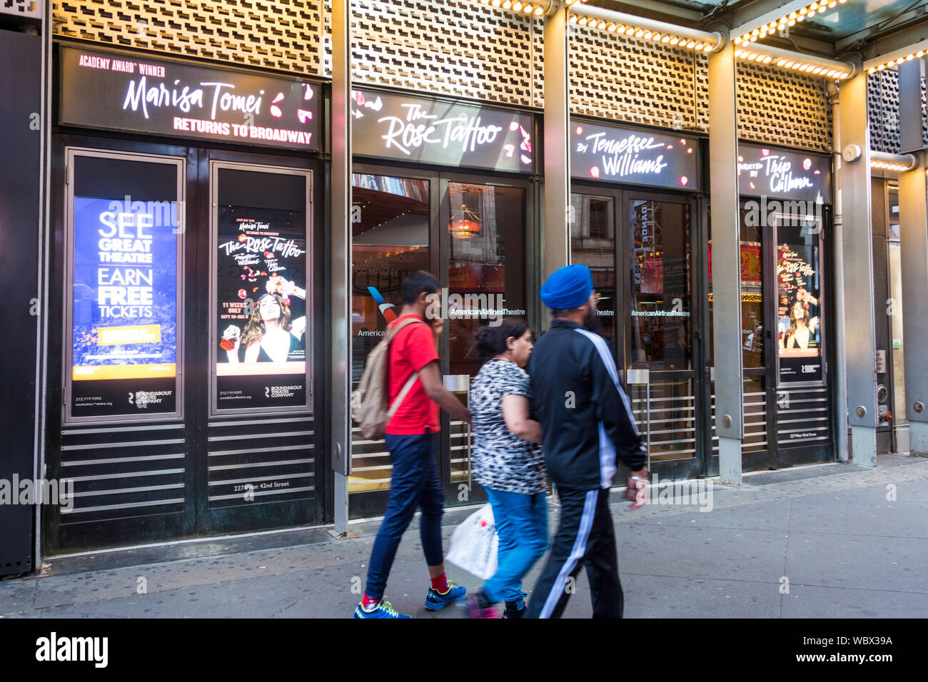 American Airlines Theatre sur la 42e Rue, New York, USA Banque D'Images