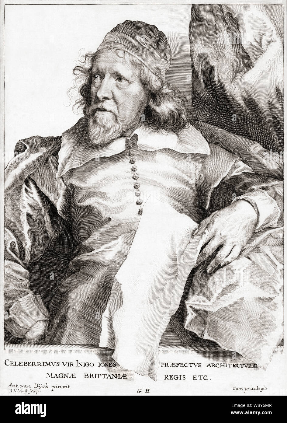 Inigo Jones, 1573 - 1652. L'architecte anglais. Banque D'Images Inigo Jones, 1573 - 1652. L'architecte anglais. Banque D'Images