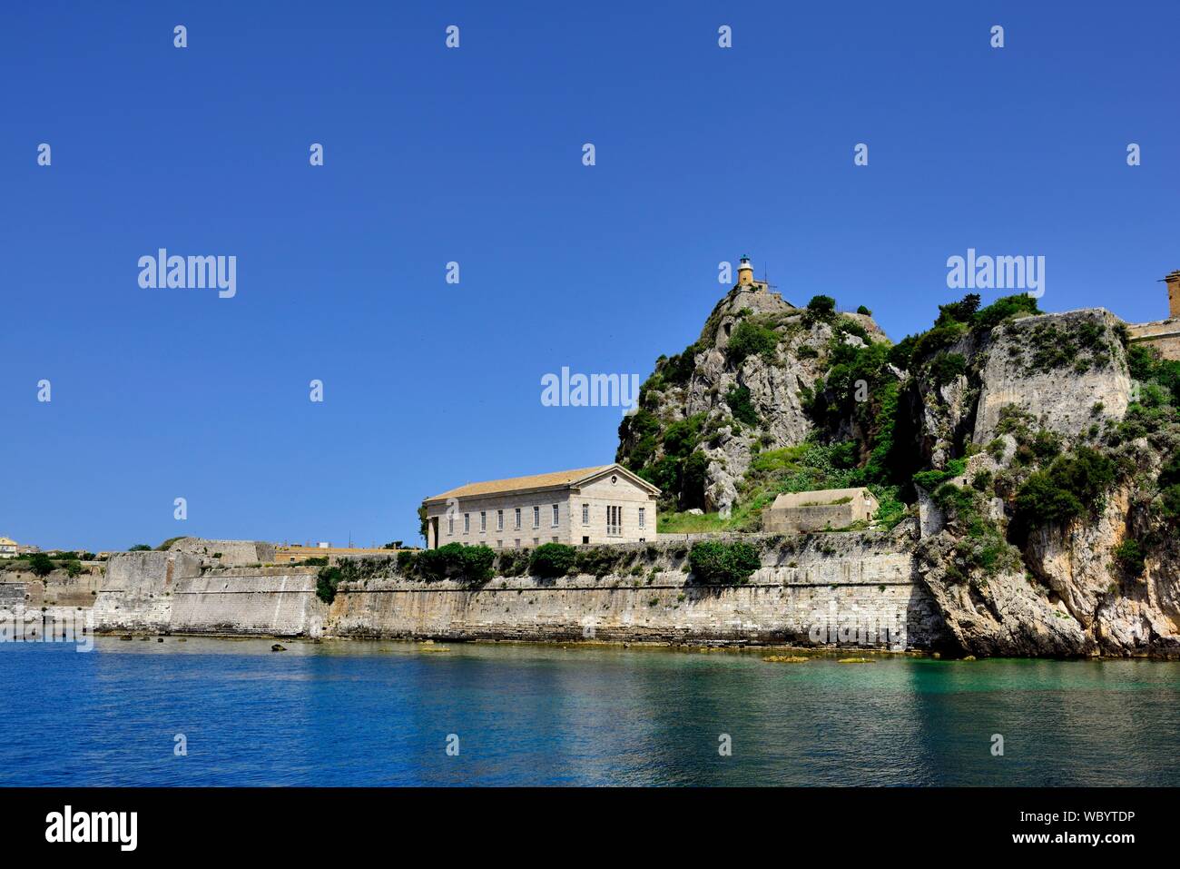 L'église St Georges, la vieille forteresse, la ville de Corfou, Corfou, Corfou,grèce,Îles Ioniennes Banque D'Images