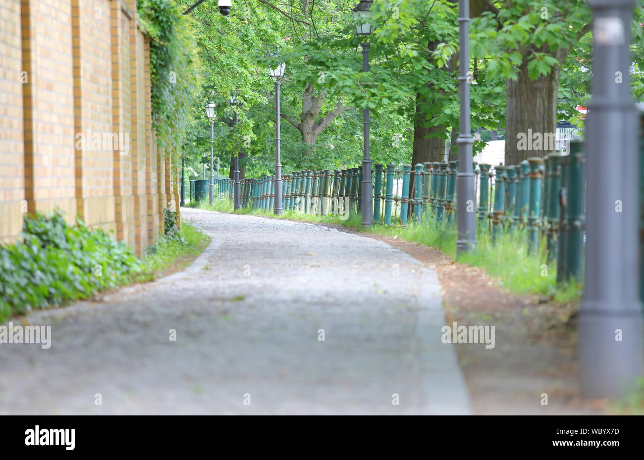 Ruelle calme chemin Berlin Allemagne Banque D'Images