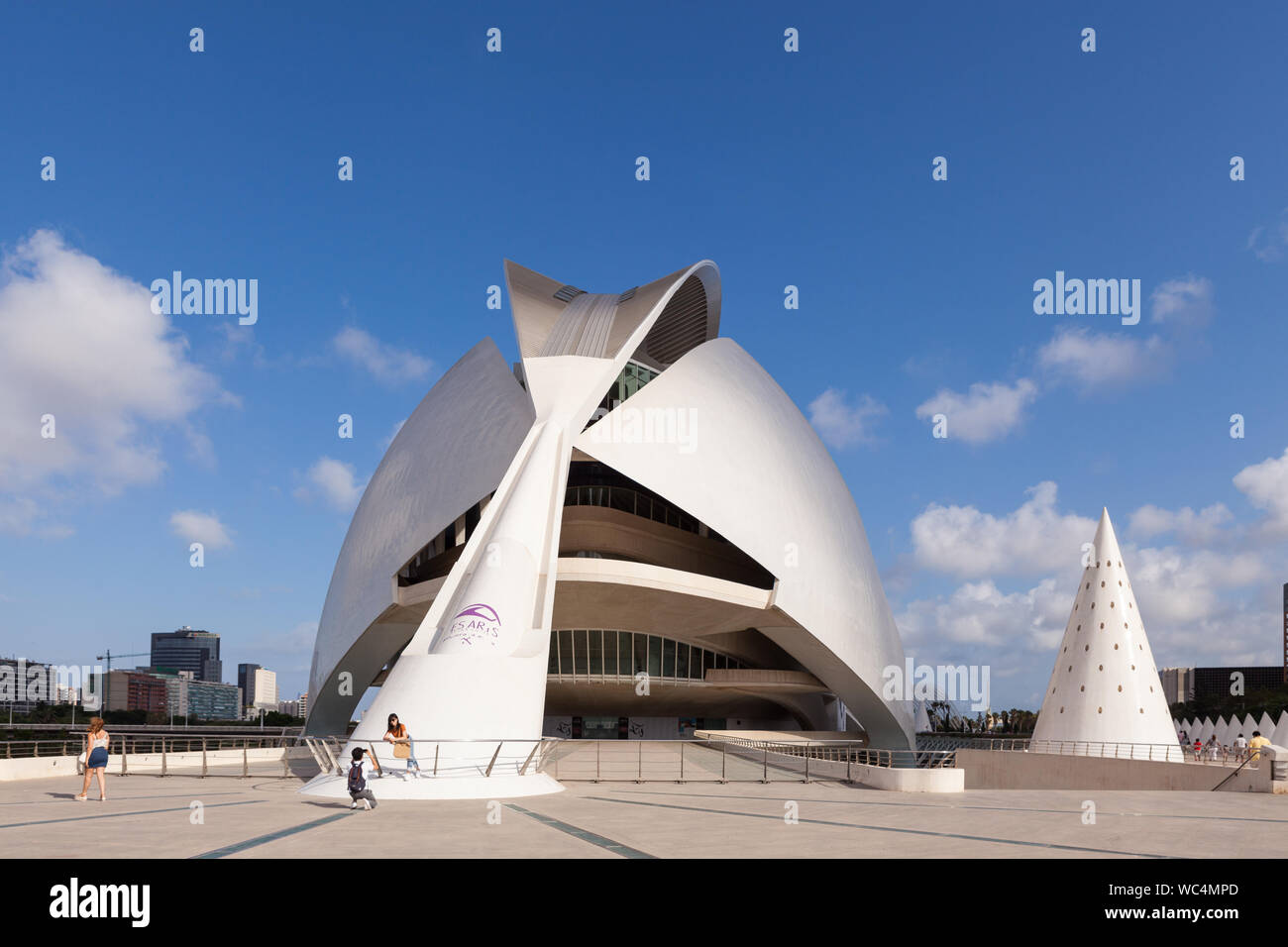 La Reine Sofía Palais des Arts de Valence, en Espagne. Banque D'Images