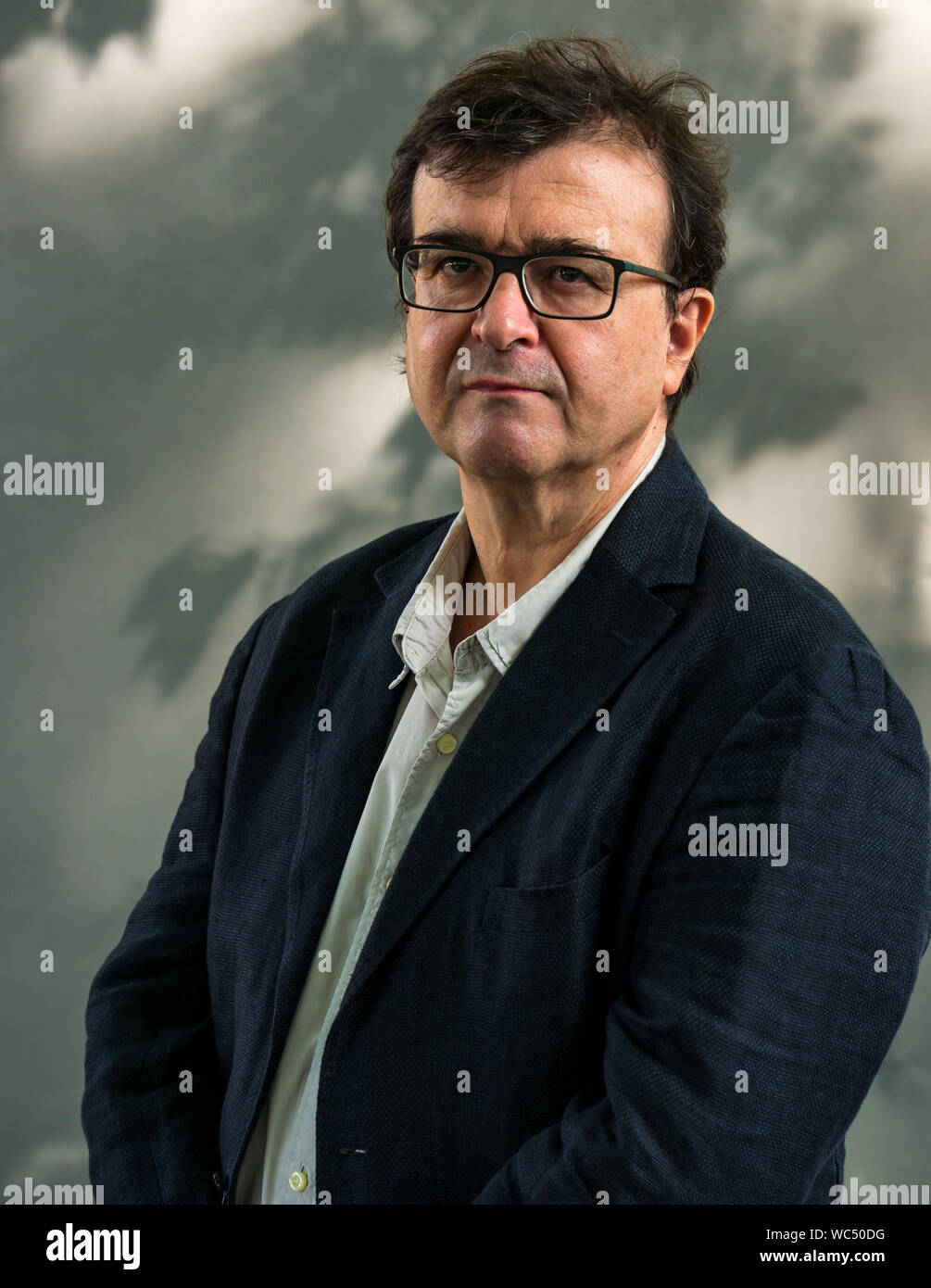 Edinburgh International Book Festival 2019, l'Écosse. L'écrivain espagnol Javier Cercas Mena, professeur de littérature espagnole à l'Université de Girona Banque D'Images