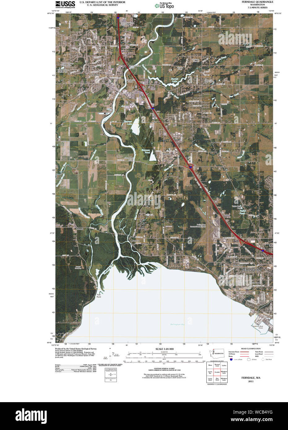 Ferndale washington carte Banque de photographies et d’images à haute