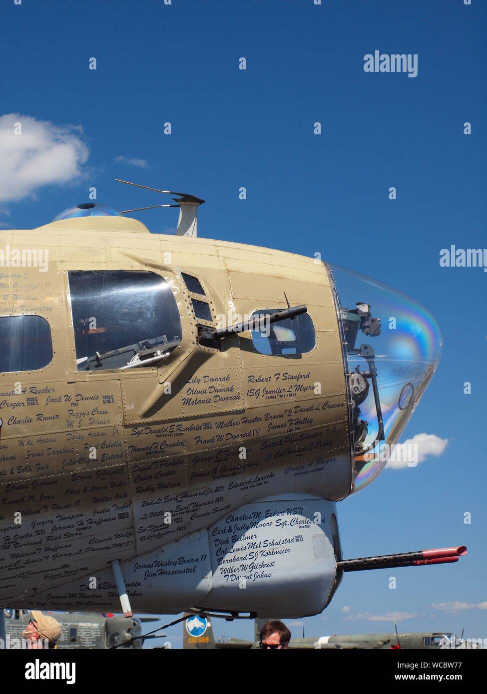 Rassemblement de WW 2 warbirds à Wall Township, New Jersey airfield en août de 2019. Au champ était un B-24, B-25, B-17 et un P-51 Mustang. Banque D'Images