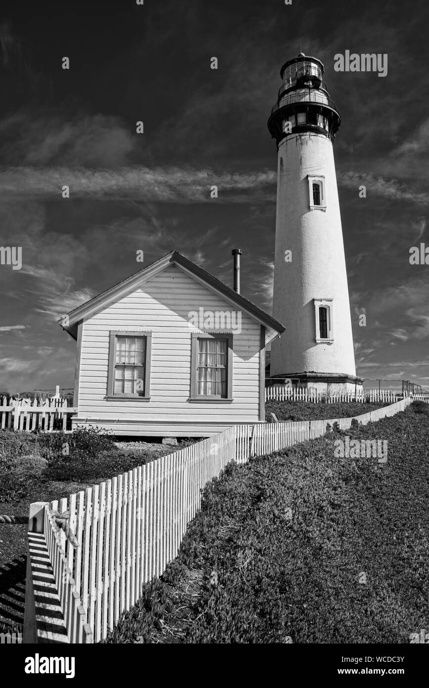 Vue aérienne de Pigeon Point Lighthouse en Californie, USA Banque D'Images