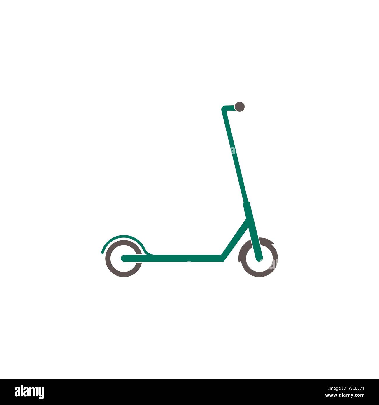 Scooter, icône transport. Illustration vectorielle, modèle plat. Illustration de Vecteur