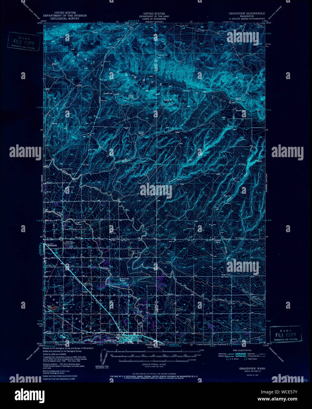 Carte de grandview washington Banque de photographies et d’images à