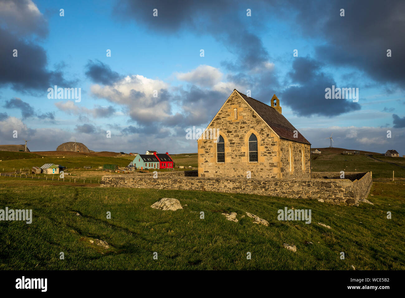 Fair Isle ; chapelle ; Royaume-Uni ; Shetland Banque D'Images