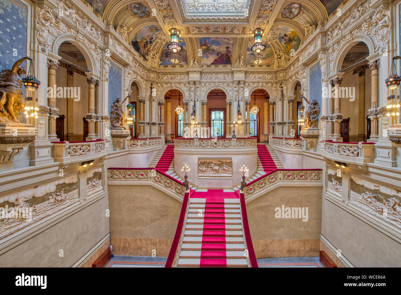 San Pellegrino Terme, Italie - 16 mai 2019 : Intérieur de la San Pellegrino Terme. casino maison de jeu liberty Banque D'Images