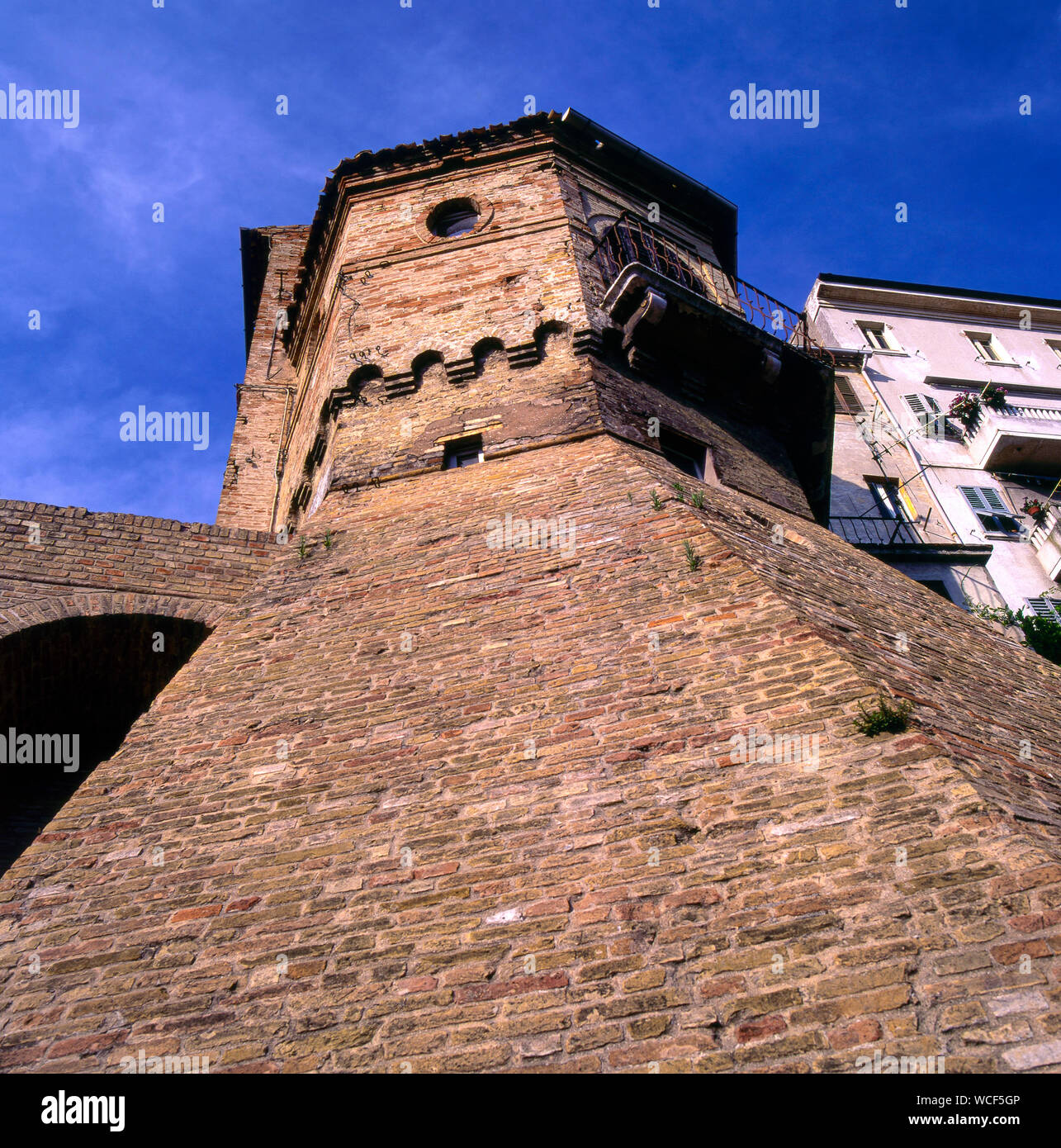 Italie Marche Macerata enceinte médiévale Banque D'Images